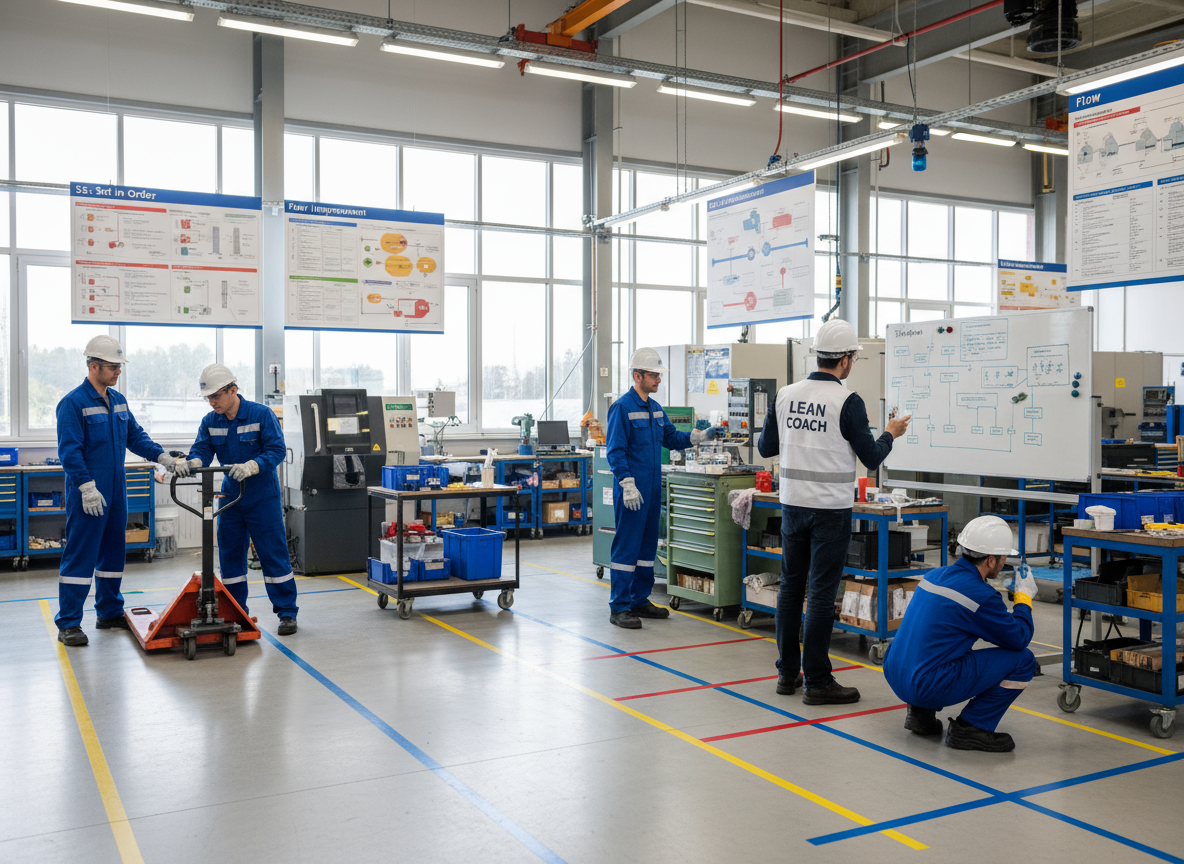 Chantier 5S sur un site nucléaire.
