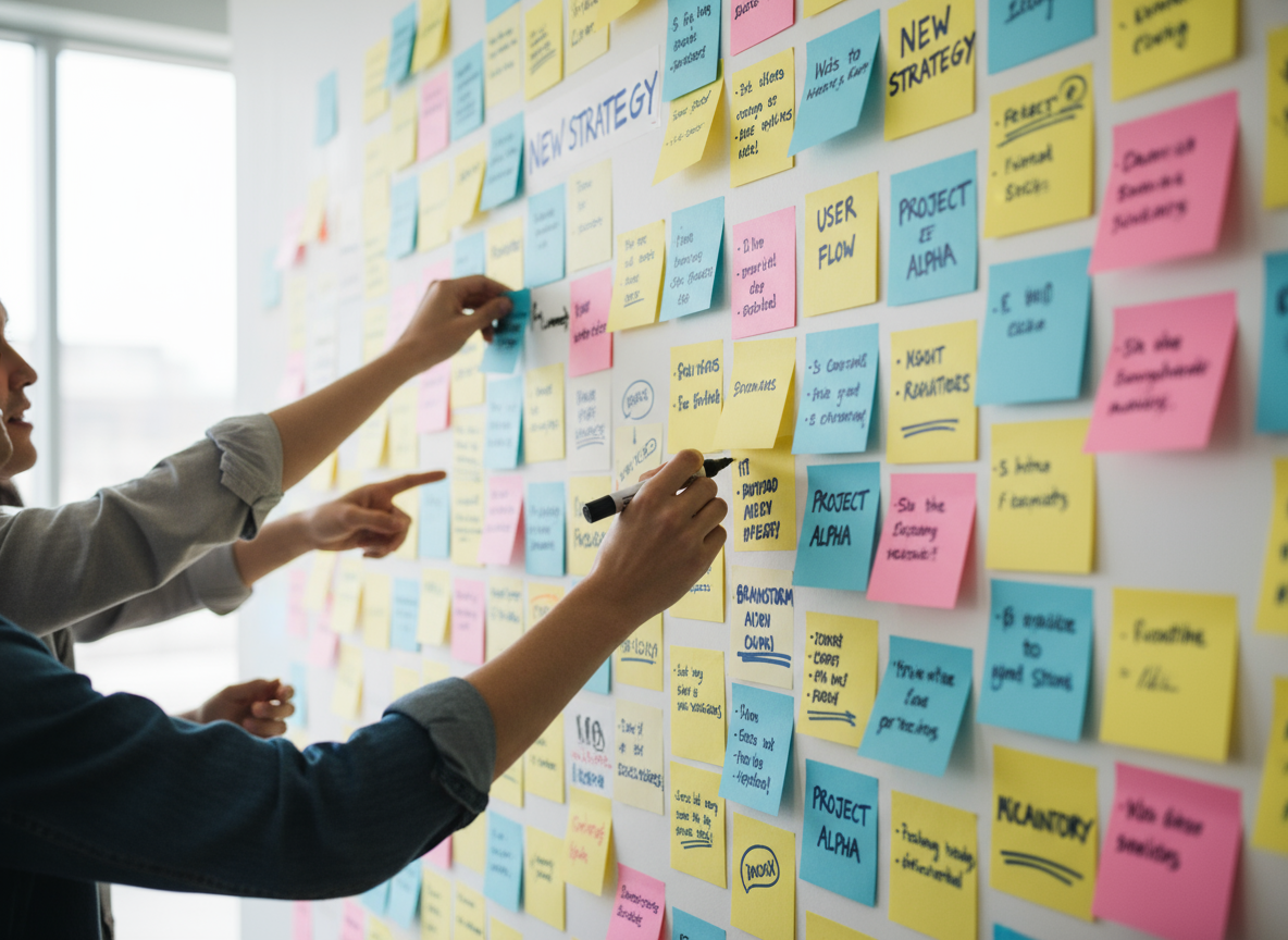 Mur de post-it Cubik